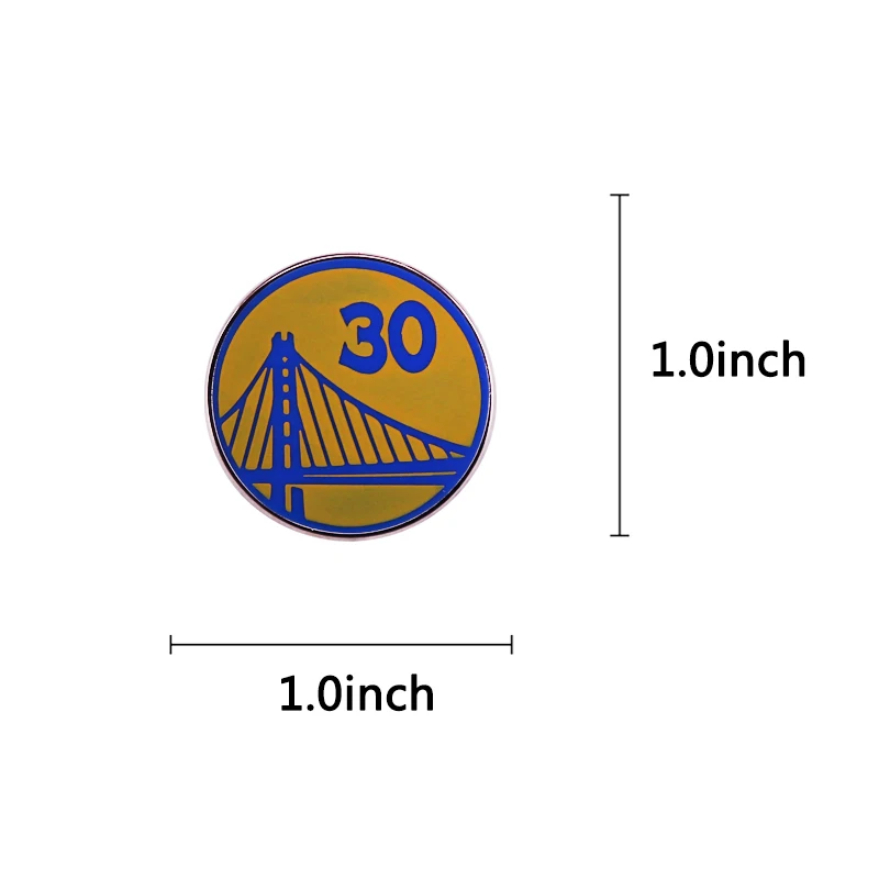 Эмалированная заколка с логотипом баскетбольной команды Golden State WWarriors Золотые