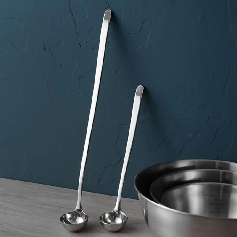 

Seasoning Scoop Long Handle Stainless Steel Sauce Dressing Spoon Oil Spoon