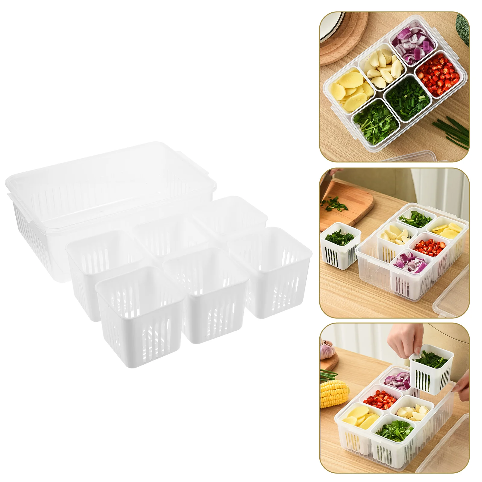 

Onion Storage Vegetable Bin Onion Garlic Keeper Onion Storage for Kitchen Fridge Refrigerator Freezer