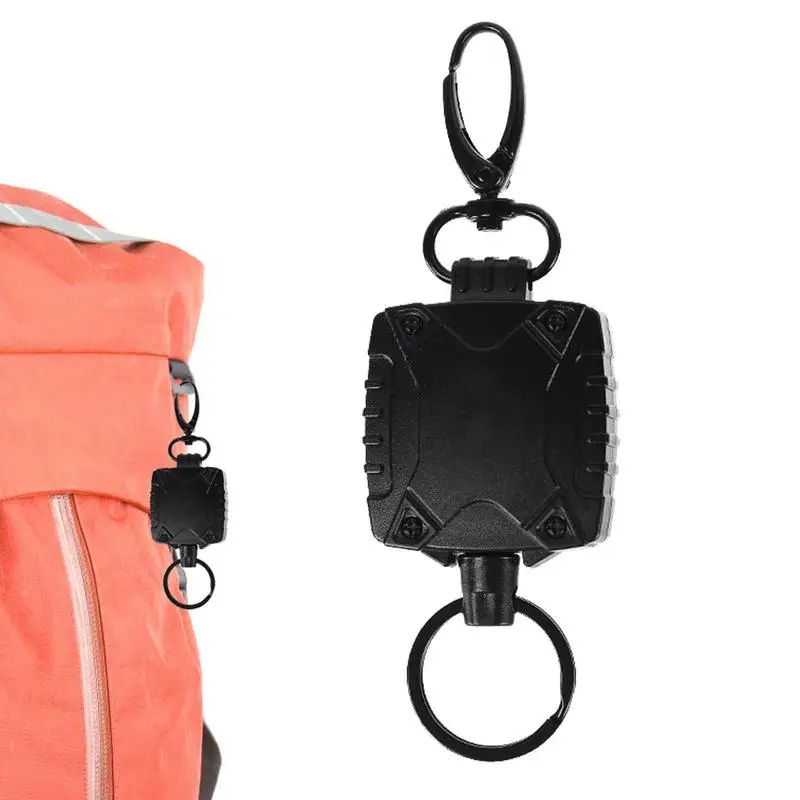 

Retractable Keychain Strong And Portable Easy-To-Pull Reel Keychain Anti-Theft Key Ring For Hanging On Bags Backpacks Handbags