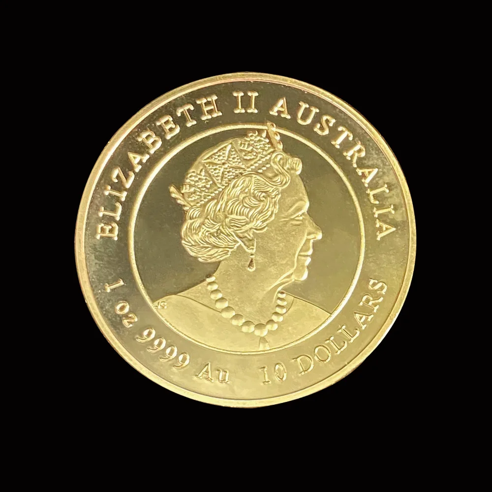 2022 г. золотая монета тигра Элизабет II памятные монеты австралии празднование