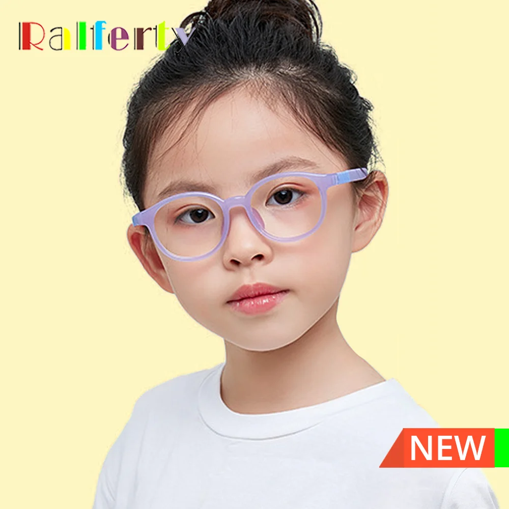 

Ralferty Girl Boy Child Flexible Eye Glasses Pink Green Frame Round Optic Blue Light Protection Eyeglass Frame 0 Diopter Eyewear