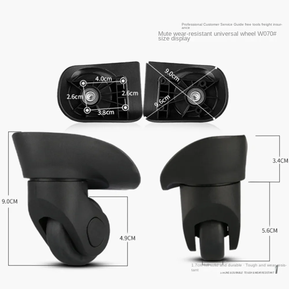 Trolley wheels Compatible with Mailv R98 suitcases luggage customs box repairs replace casters one-piece universal silent
