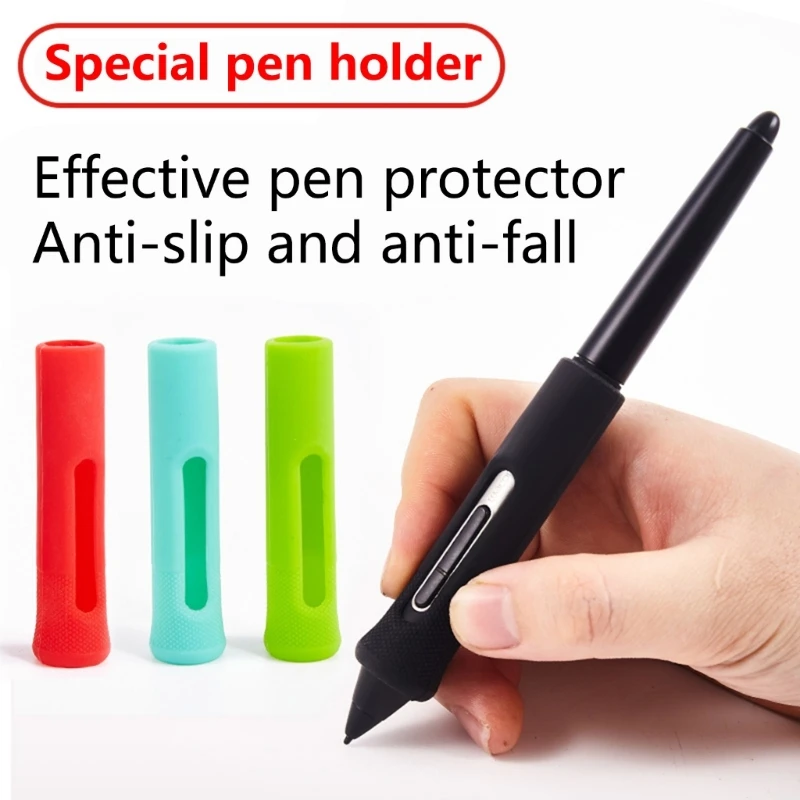 

Silicone for Wacom Tablet Pen PTH460 PTH660 Holder Sleeve Skin Cover Soft Grip Cap Holder Protective DropShipping