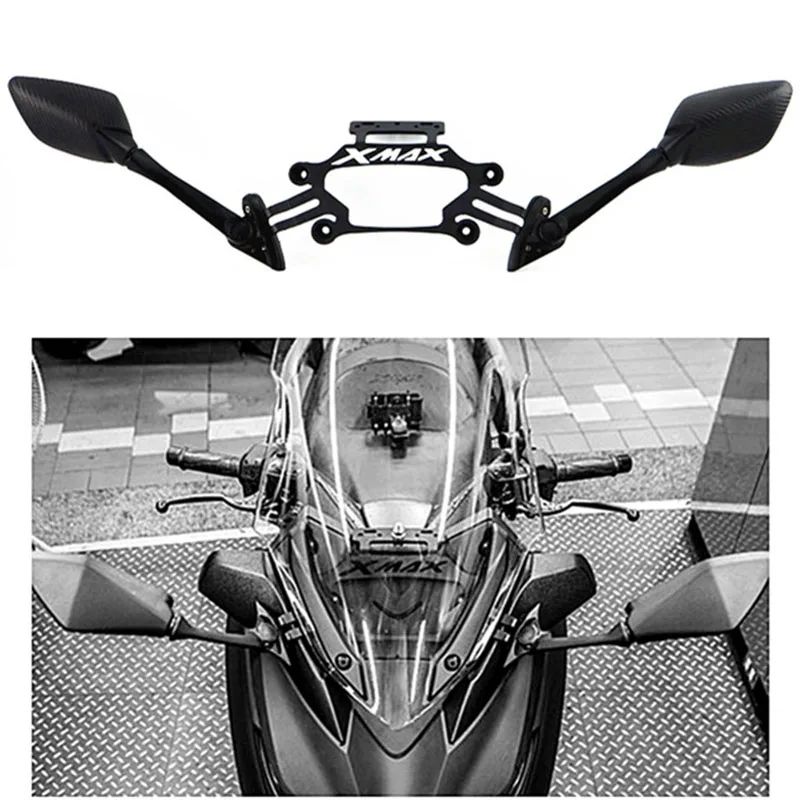 

Подставка для мотоцикла, кронштейн для GPS, держатель для навигационной пластины, зеркала заднего вида для Yamaha XMAX 300 400 125