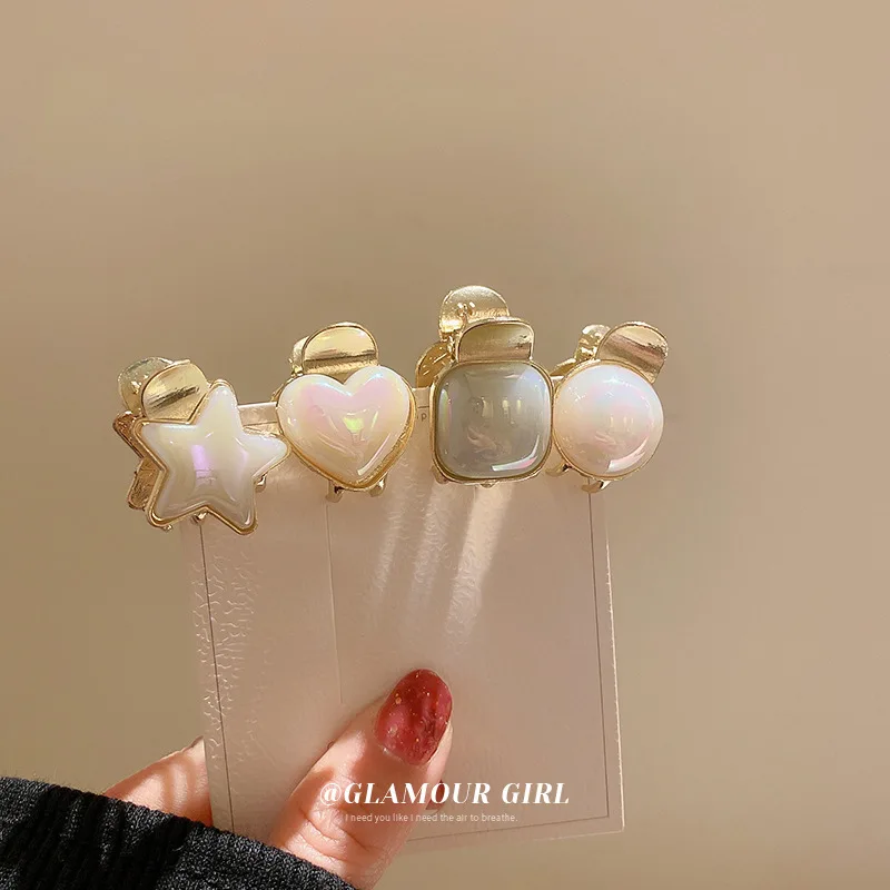 

Mermaid Ji Pearl Love Small Hairpin In Style Cute Personality Grab Clip Simple Fashion Hair Accessories