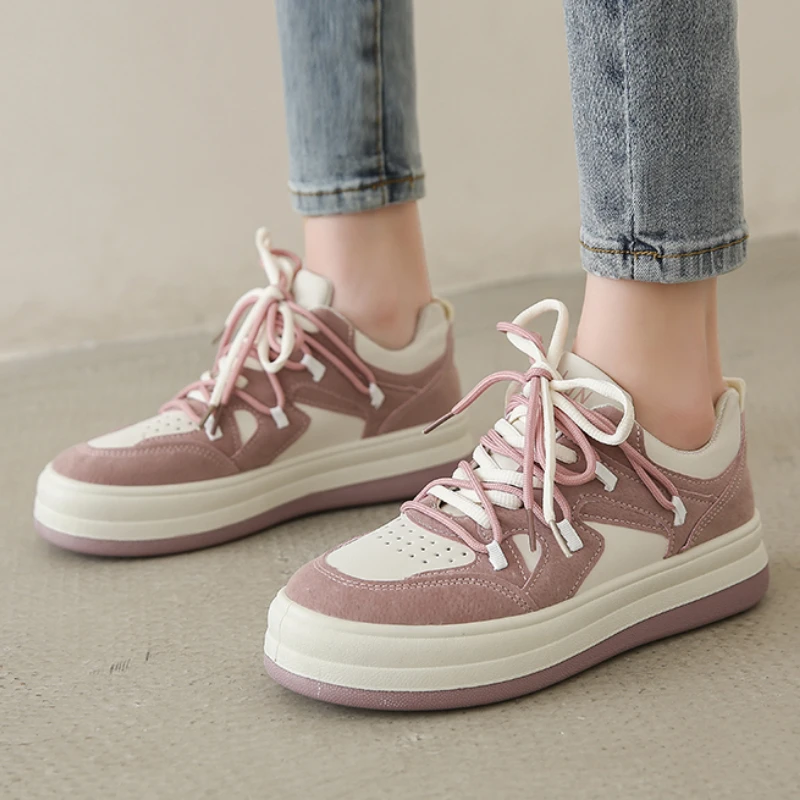 

Women Sneakers Lace-Up Platform Shoes Ladies Outdoor Running Shoe Couple Shoes Women's Vulcanized Shoes Zapatillas De Mujer