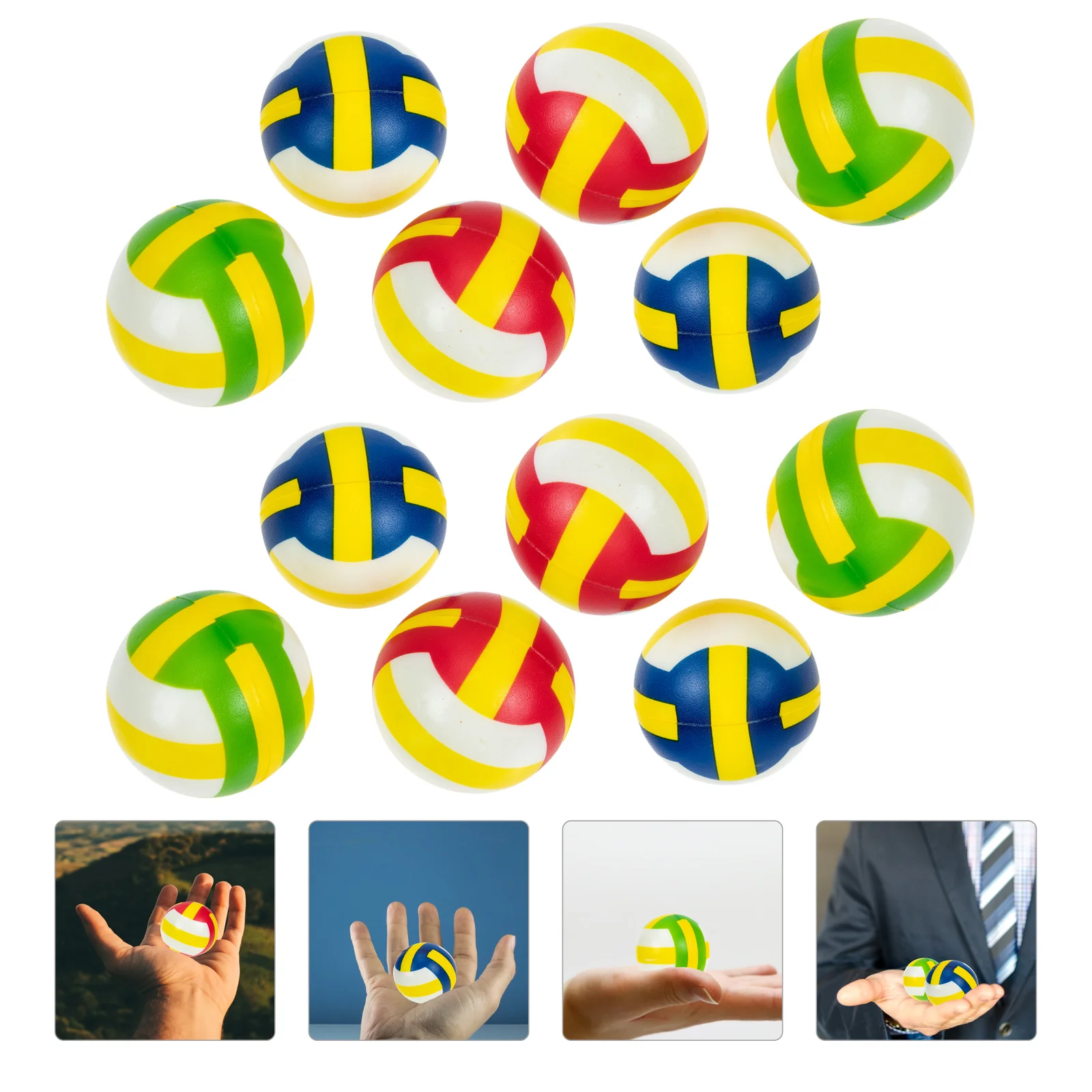 12 Pcs Squiz Small Volleyball Favors Office Accessory Sensory Volleyball Funny Mini Volleyball Stress Balls