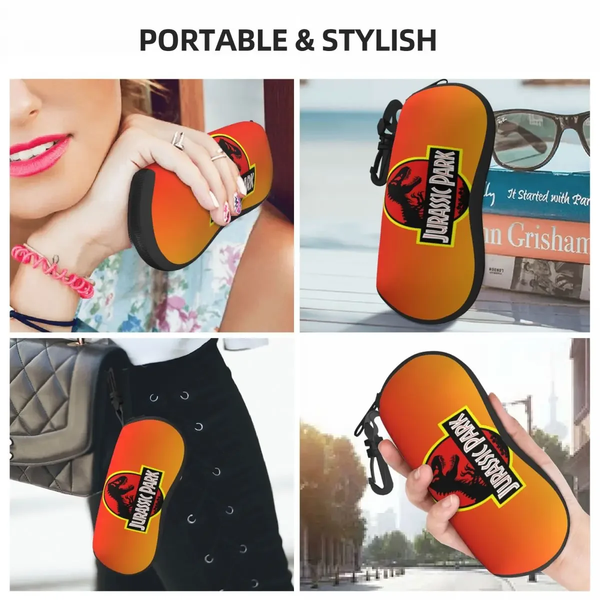 Пользовательский логотип парка Юрского периода в желтых оранжевых очках