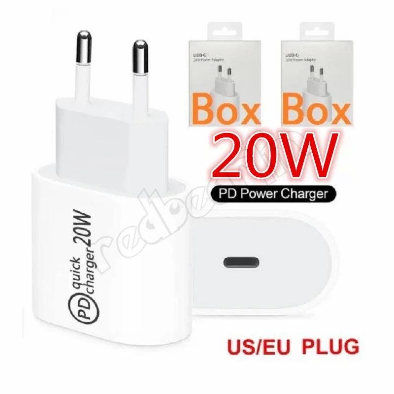 

50pcs/lot High Quality 20W PD Type C Fast Charger For 8-11 Pro Max X XR USB-C Universal Quick Adapter