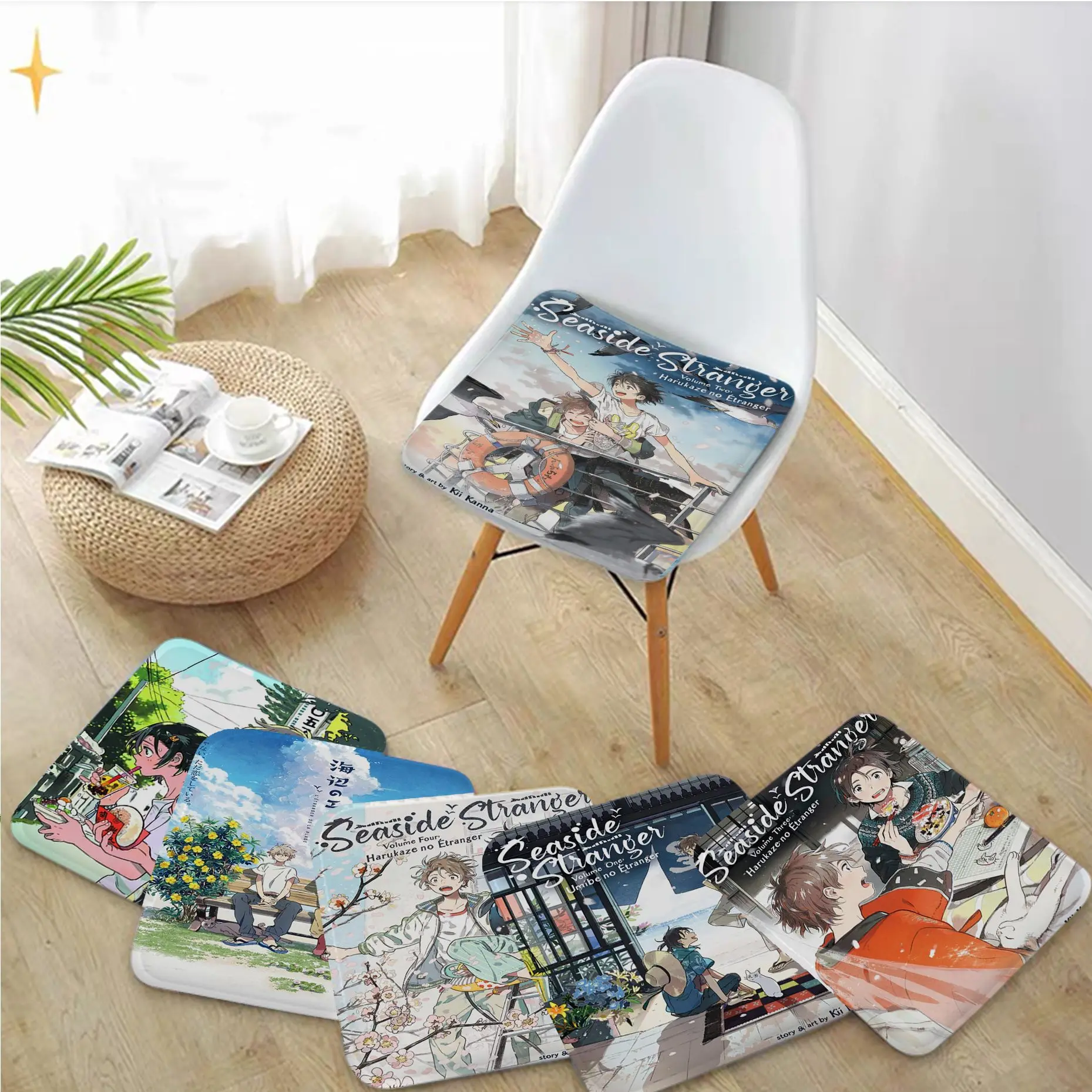 

Anime Movie Umibe No Etranger Square Chair Cushion Soft Office Car Seat Comfort Breathable 45x45cm Chair Cushions