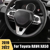 car steering wheel cover trim frame sticker interior protective accessories abs for toyota rav4 corolla 2019 2020 2021 2022 xa50