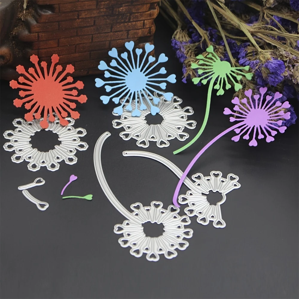 

Heart Flower Border Cutting Dies Embossing Scrapbooking Cutter Paper Greeting Cards Metal Stamp Stencils for Decoration