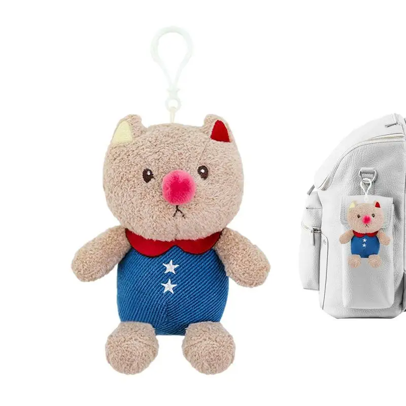 

Модные милые маленькие брелоки в виде кролика и кошки для девочек, брелоки с подвесками для рюкзака и сумки, детские плюшевые игрушки, брело...