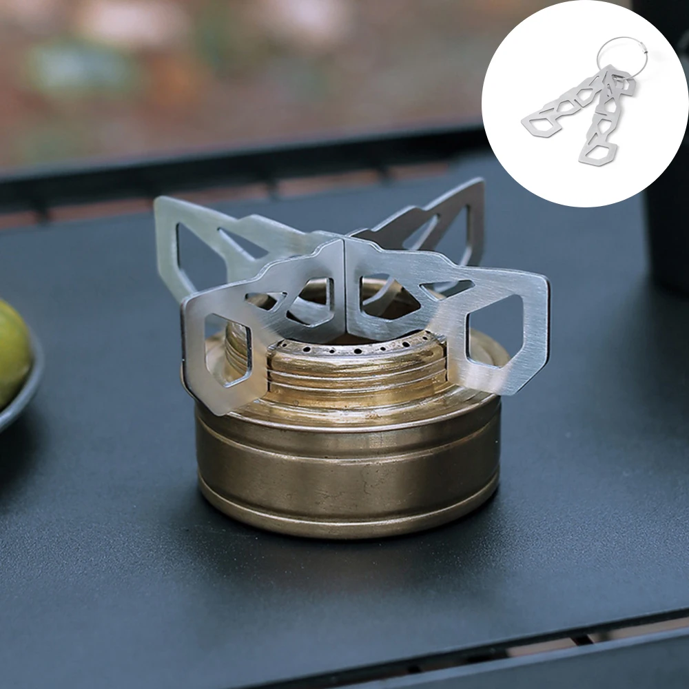 

Стойка-кронштейн для спиртовой плиты, легкая подставка из нержавеющей стали для спиртовой плиты, аксессуары для уличной посуды, кемпинга