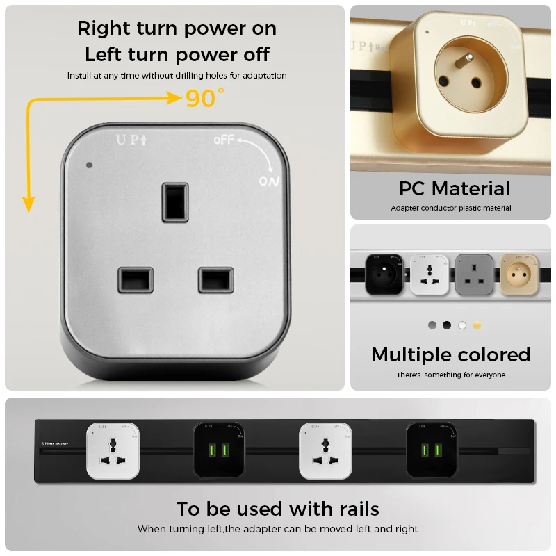 Фото Квадратный переходник для электрической розетки Usb, универсальный пластиковый штекер, кухонные аксессуары розетка розетка с usb одноразка розетки электрические для кухни кухонные принадлежностиaccessories розетка в ст №2