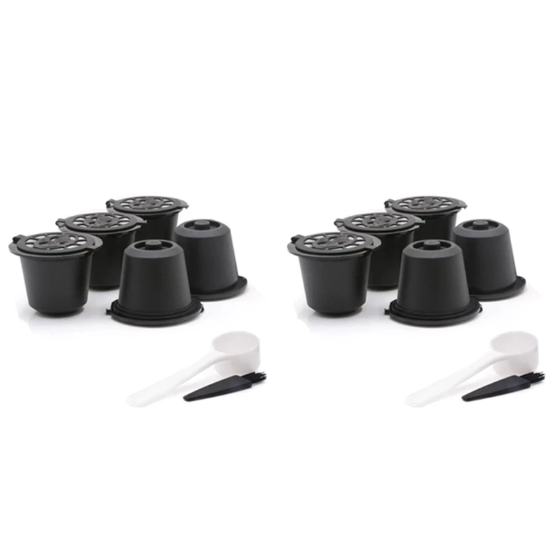 

10 Reusable Nespresso Capsules Refillable Coffee Capsule Filter With Nespresso Coffee Machines With Coffee Spoon Brush