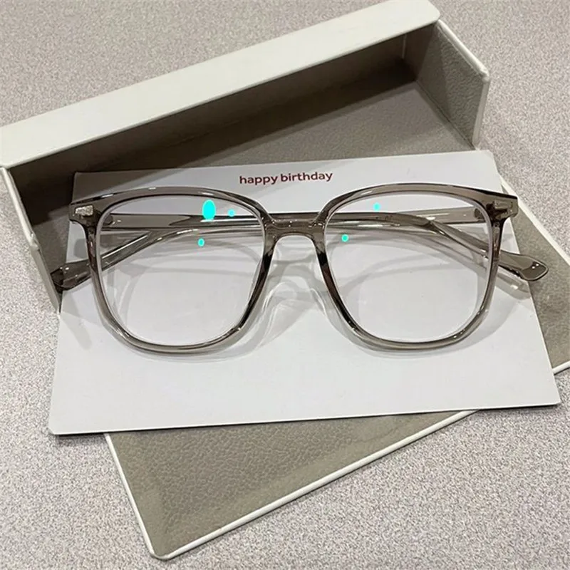 

Anti Blue Light Myopia Glasses Women Oversized Computer Glasses Female Square Prescription Eyeglasses-1.0 -1.5 -2.0 -2.5 To -4.0