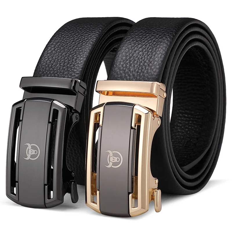 Men's Belt Men's Top Layer Cowhide Automatic Cuckle Belt Genuine Leather Belt For Boyfriend Husband Father Boutique Gift Box