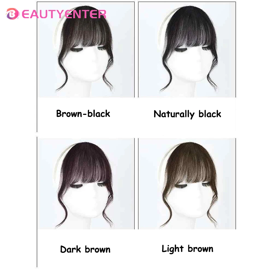 Красивая воздушная челка для женщин натуральный лоб атмосфера дракона бороды