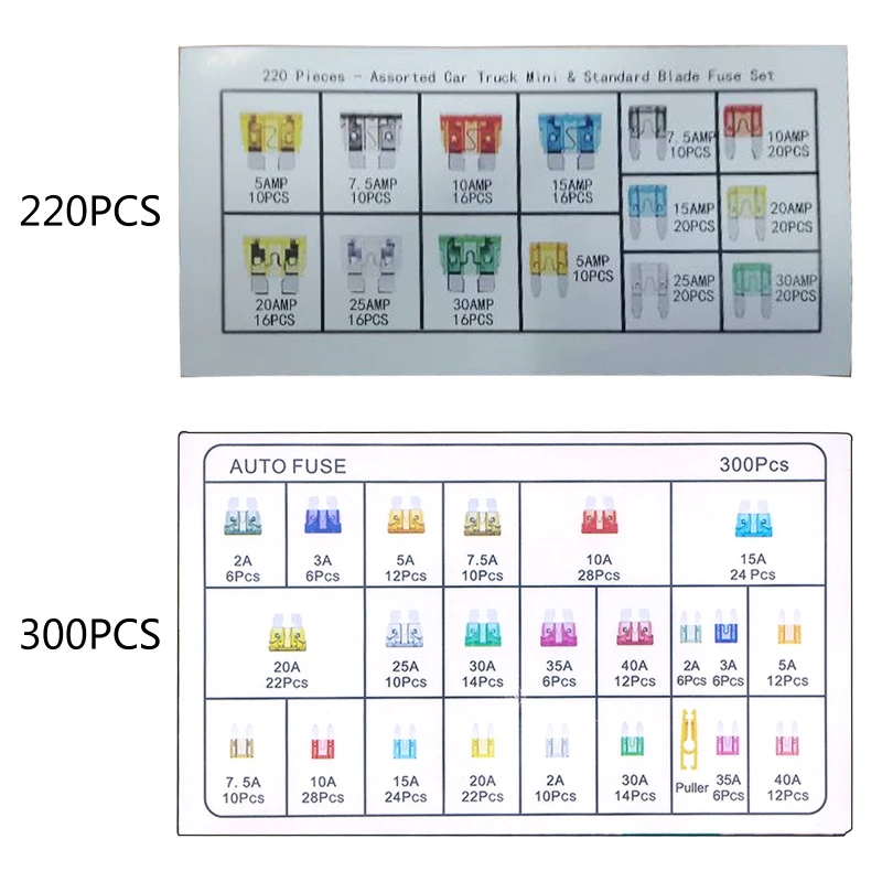 

Ассортимент предохранителей, профиль среднего и маленького лезвия, вставной тип, автомобильный Грузовик с зажимом коробки, Прямая поставка