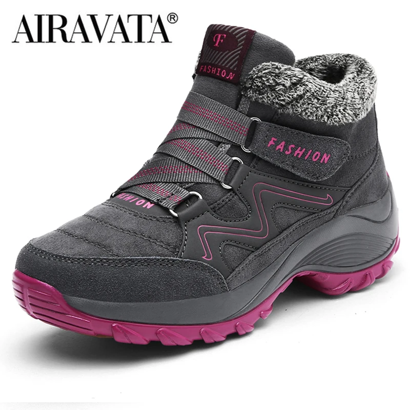 Women Winter Warm Shoes Anti-skid Waterproof Outdoor Sport Shoes Thick Bottom Snow Boots