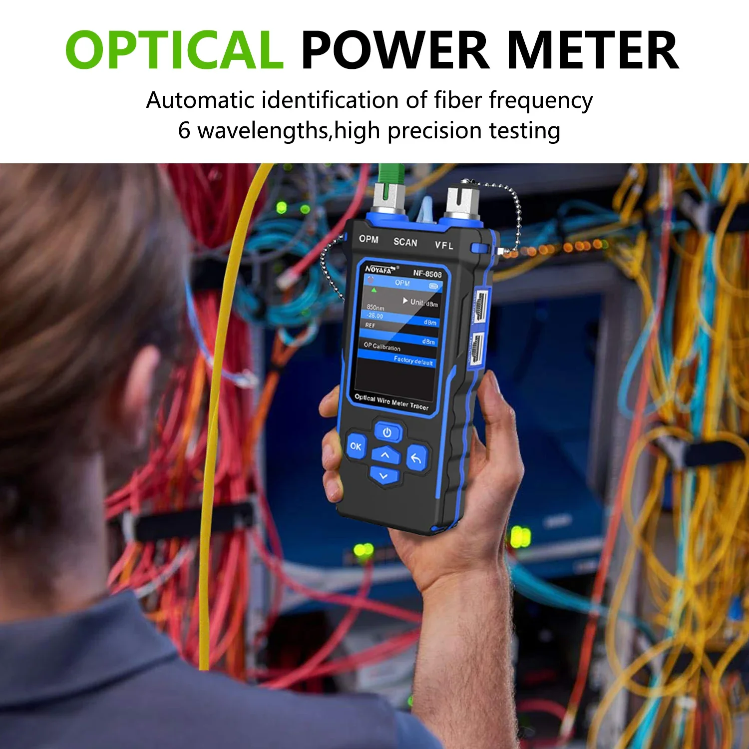 NOYAFA NF-8508 Тестер сетевого кабеля ЖК-цифровой перезаряжаемый сетевой искатель