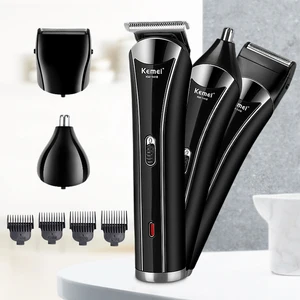Kemei Multifunctional Hair Trimming Tool Stainless Steel Cutter Head Quick Haircut Low Noise Household Rechargeable Hair Clipper