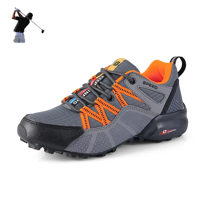 

Breathable Men Mesh Golf Shoes Non-slip Spikes Golf Sneakers Golf Training Sneakers Lace Up Golf Athletic Shoes Male Big Size 48