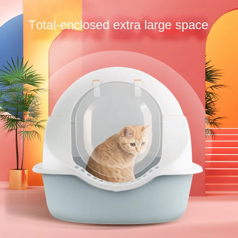 Полностью закрытый контейнер для кошачьего туалета большой пластиковый Туалет