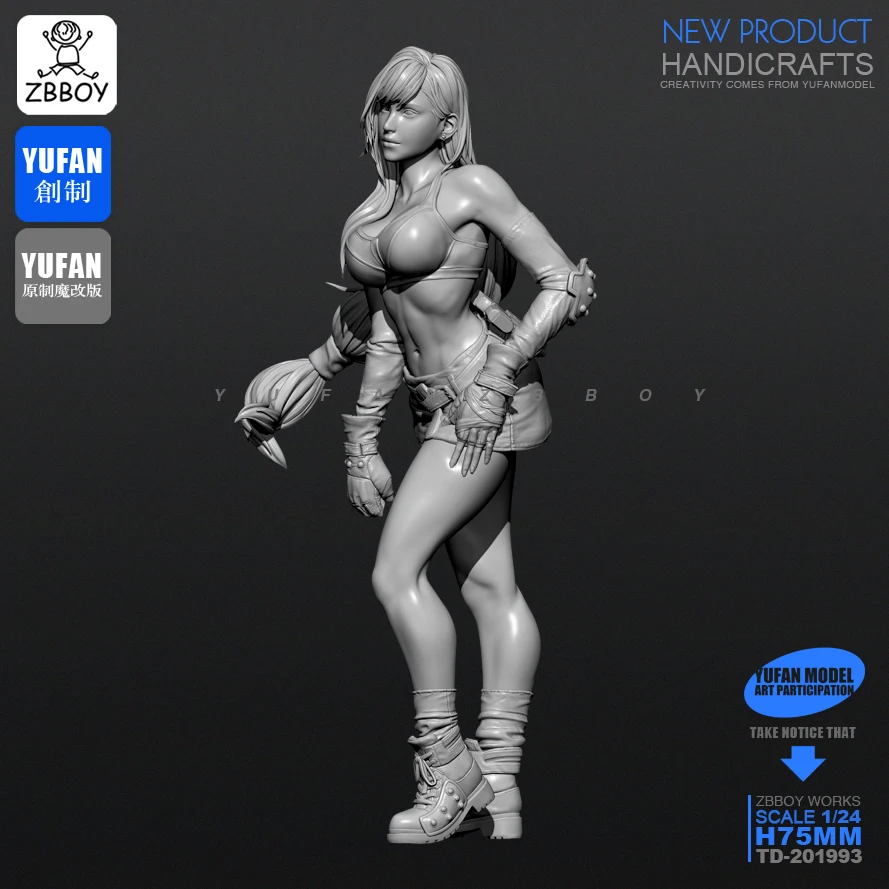 

75MM Tifa Final Fantasy Resin Soldier TD-201993