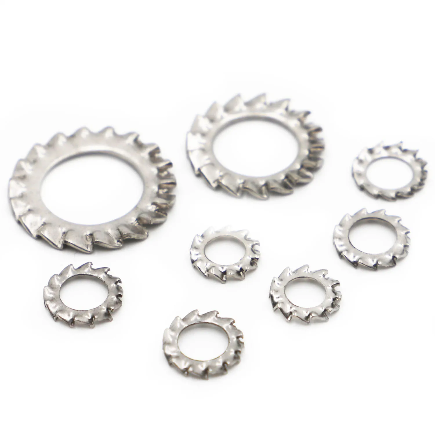 

M2.5 M3 M4 M5 M6 M8 M10 M12 M14 M16 M18 M20 304 Stainless Steel External Toothed Serrated Lock Washer Gasket GB862.2 DIN6798A