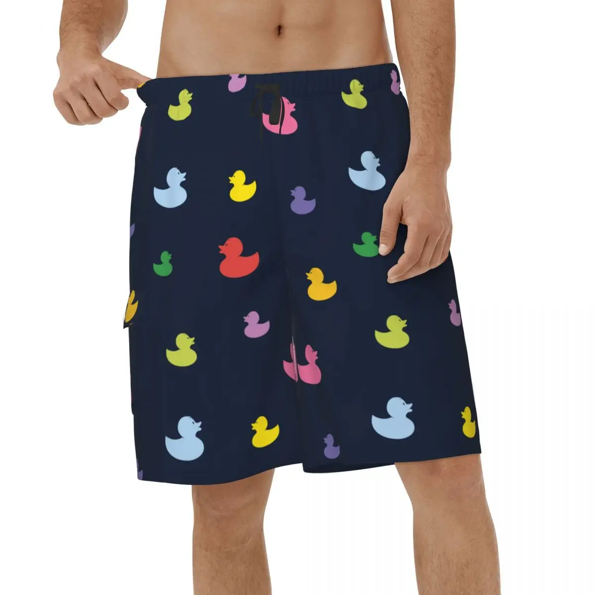 

Colorful Cute Yellow Duck Beach Shorts Men Fashion Swimsuits Quick Dry Sports Surf Short Pants