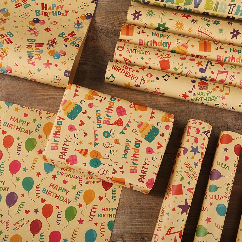 

New Kraft Paper Wrapping For Valentine's Day Birthday Gift Wrapping Holiday Gift Wrapping Paper Diy Packing Supplies