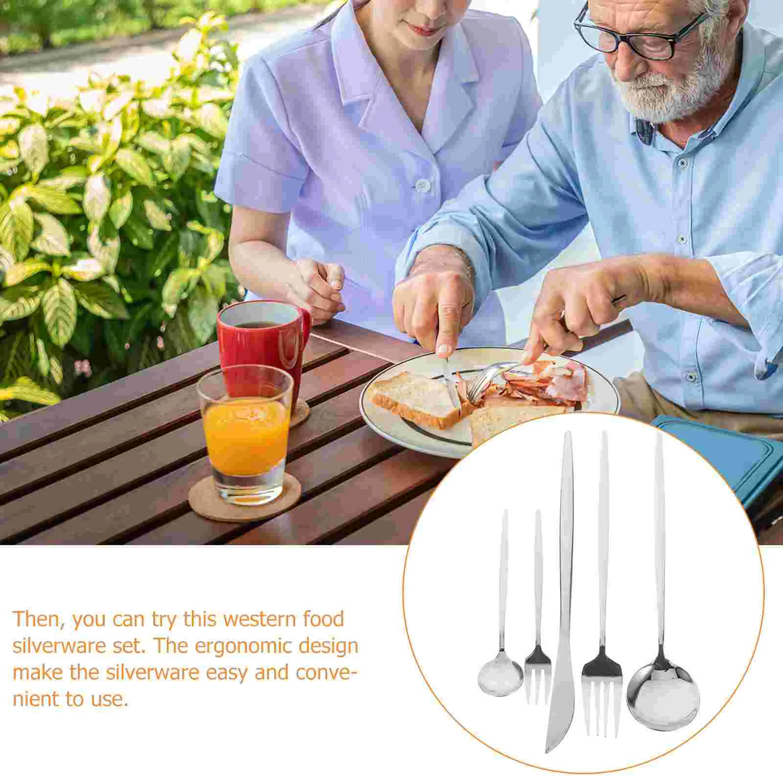 Вилка и ложка набор из 30 предметов посуды для еды столовая посуда стейка