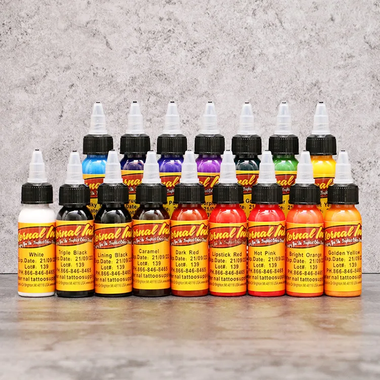 

14Colors 30ml/Bottle Professional TattooInk For Body Art Natural Plant Micropigmentation Pigment Permanent Tattoo Ink