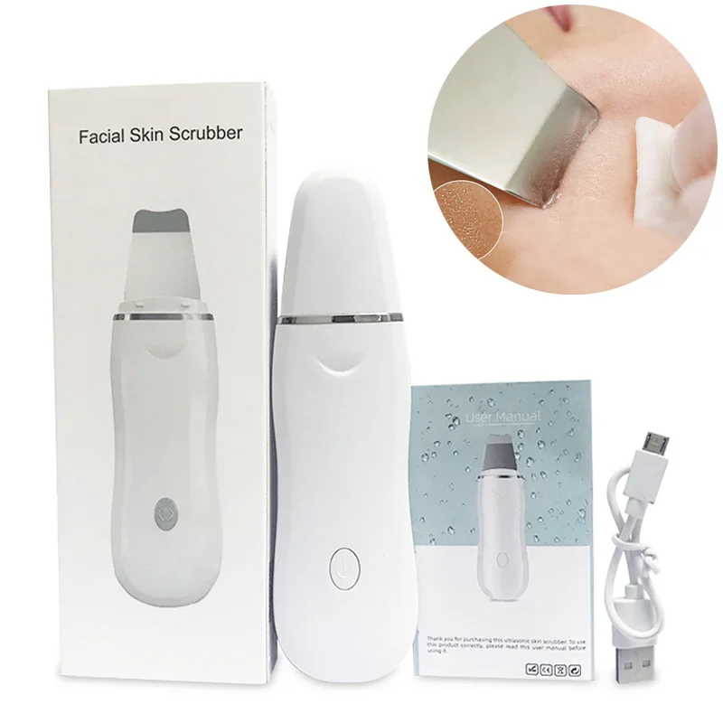 

Ultrasonic Skin Scrubber Acne Blackhead Remover Exfoliating Peeling Deep Facial Cleaning Face Pore Black Head Remover Beauty