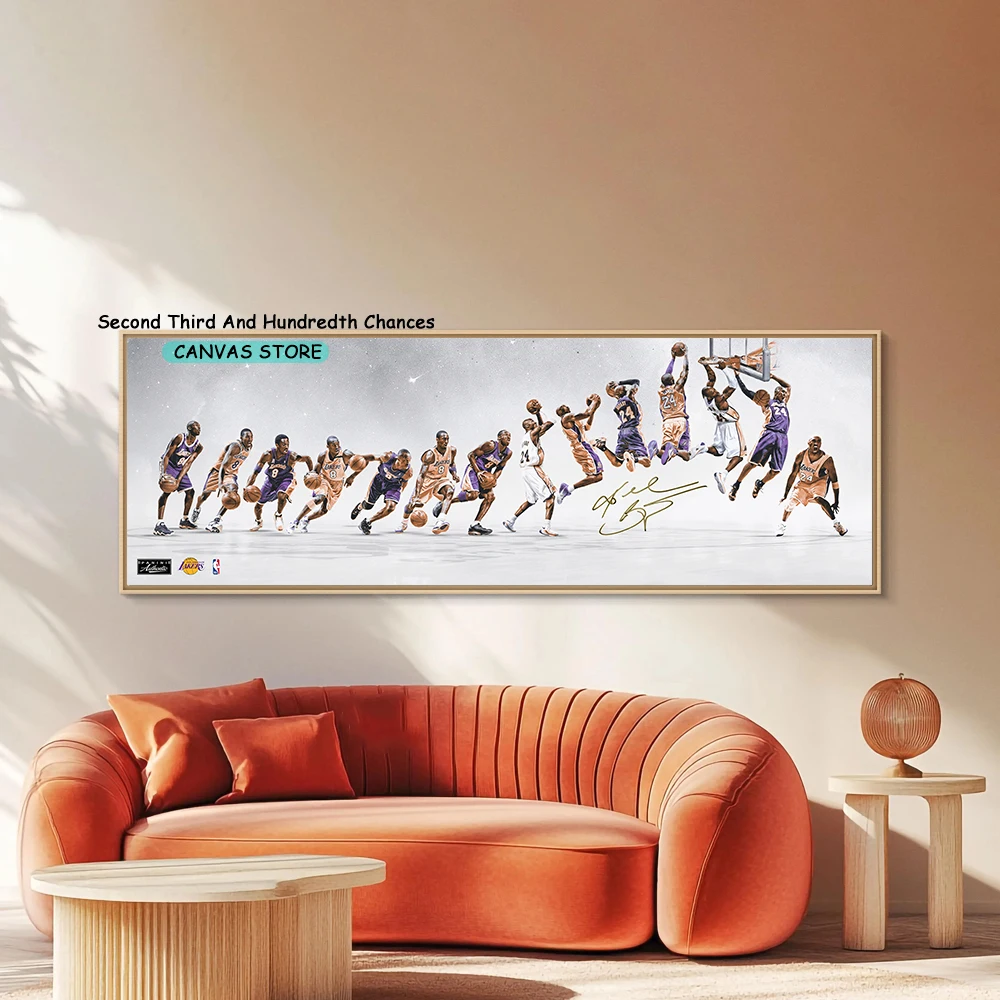 K-obe B-ryant Timeline плакат черная мамба настенное искусство баскетбол легенда принт