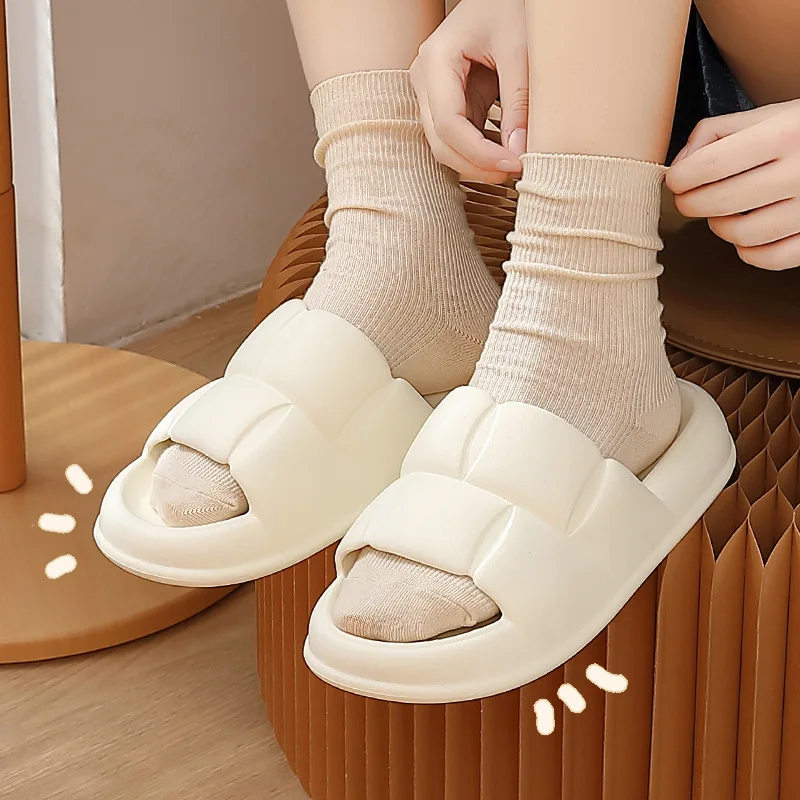 Home Slippers Cloud Woman Summer Beach Slides Indoor Soft Sole Non Slip Eva Sandals Men Male Funny Flip Flops 2023 New Trend