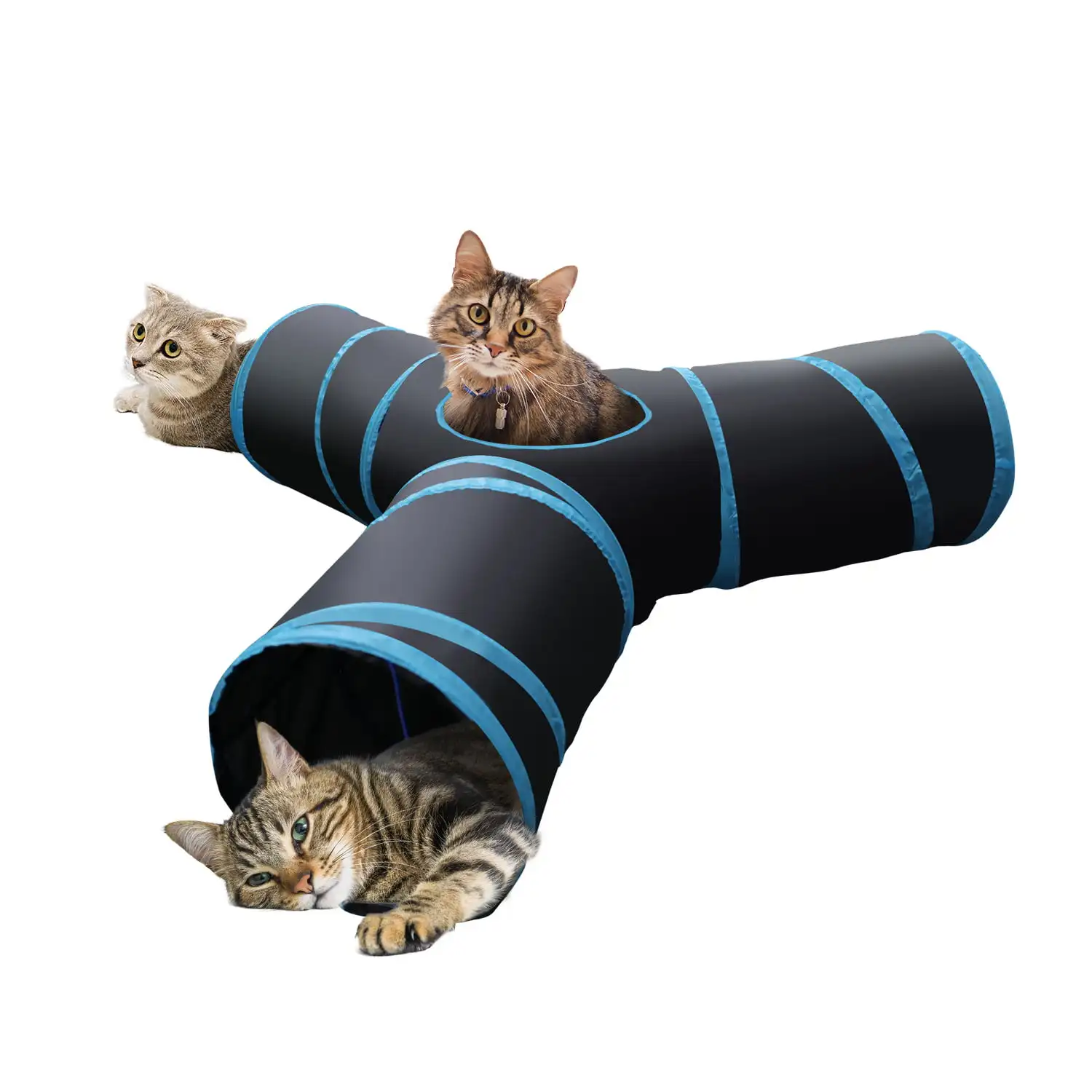 

3-Way Foldable Cat Tunnel with Play Balls