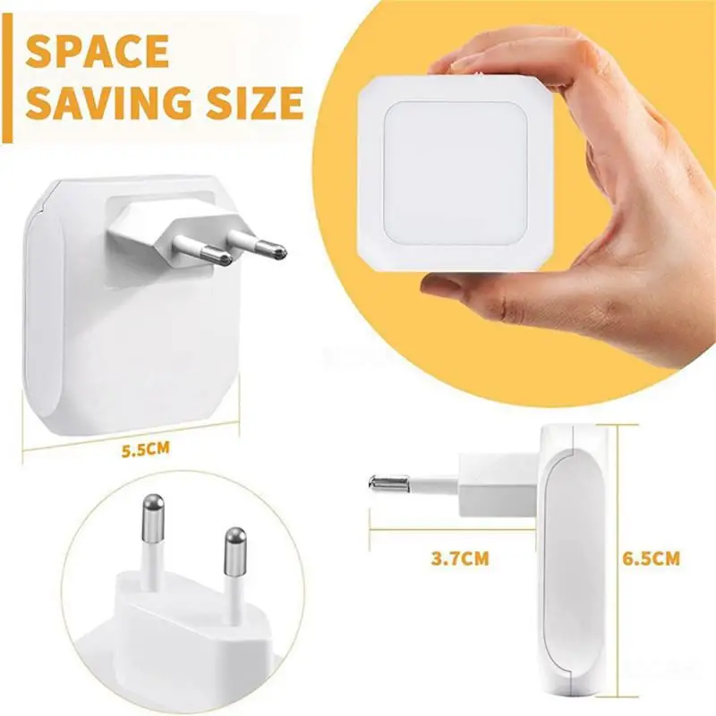 

LED Night Light Warm White Children Night Light Socket Twilight Sensor Brightness Adjustable Bedroom Living Room EU UK US Plug