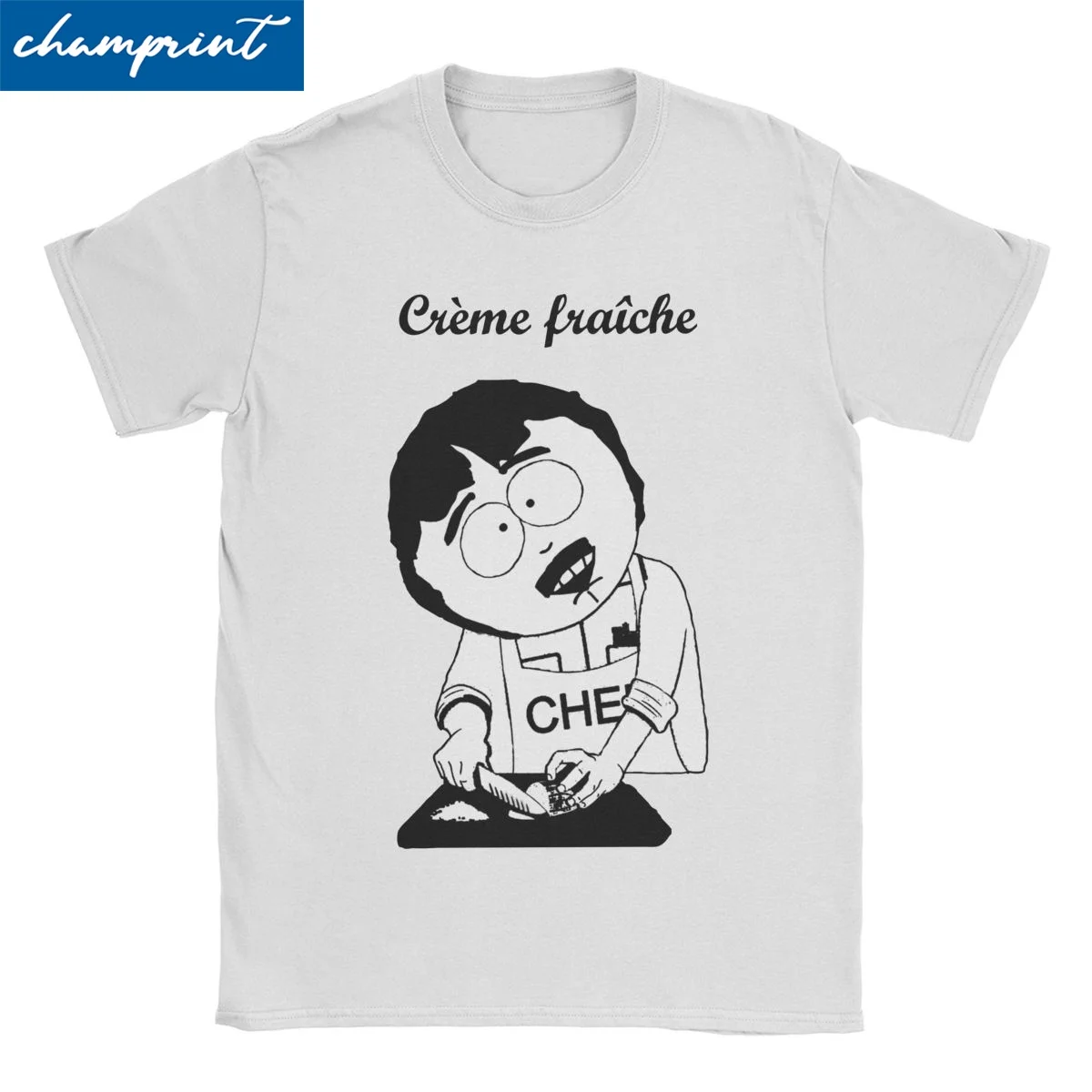 

Southpark Creme Fraiche T-Shirt Men Women Cartoon Vintage 100% Cotton Tee Shirt Short Sleeve T Shirts Graphic Clothes
