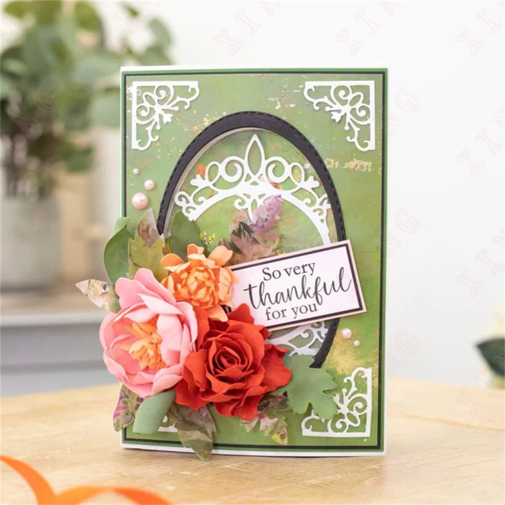 Новое поступление металлические Вырубные штампы цветочный букет в стиле барокко