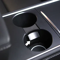 console car interior storage organizer clip water cup slot limiter bottle holder insert for tesla model 3y 2021 2022