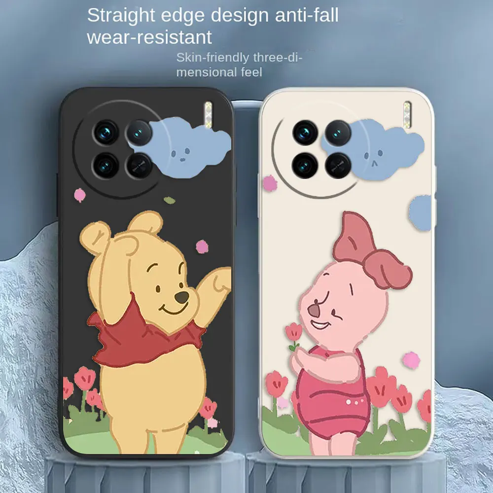 

Winnie the Pooh Piglet Phone Case For VIVO X21I X21S X23 X27 X30 X50 X60 X70 X80 X90 5G PRO PLUS Colour Liquid Case Funda Shell