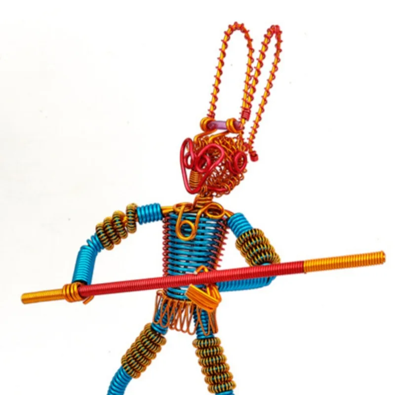 Мультяшная обезьяна в форме китайского ремесла ручной работы из металлической