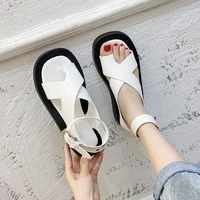 womens sexy buckle sandals 2022 summer new outdoor open toe roman beach platform shoes solid color fashion gladiator sandalias