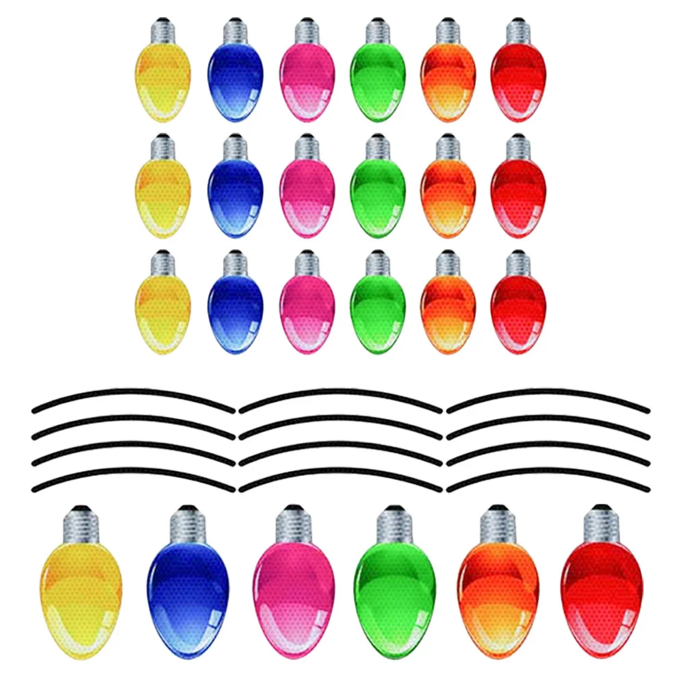 

Car Decor Decorative Magnets Christmas Bulb Refrigerator Sticker Magnetic Stickers Reflective