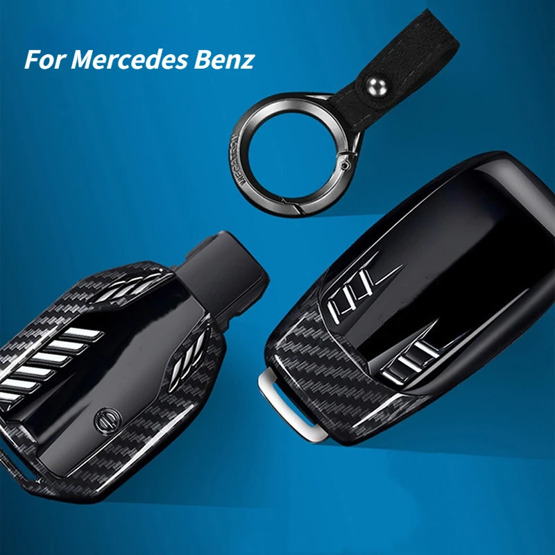 

Alloy Car Remote Key Fob Cover Case Holder Shell for Mercedes Benz E C G M R S Class W204 W212 W176 GLC CLA GLA AMG Keychains