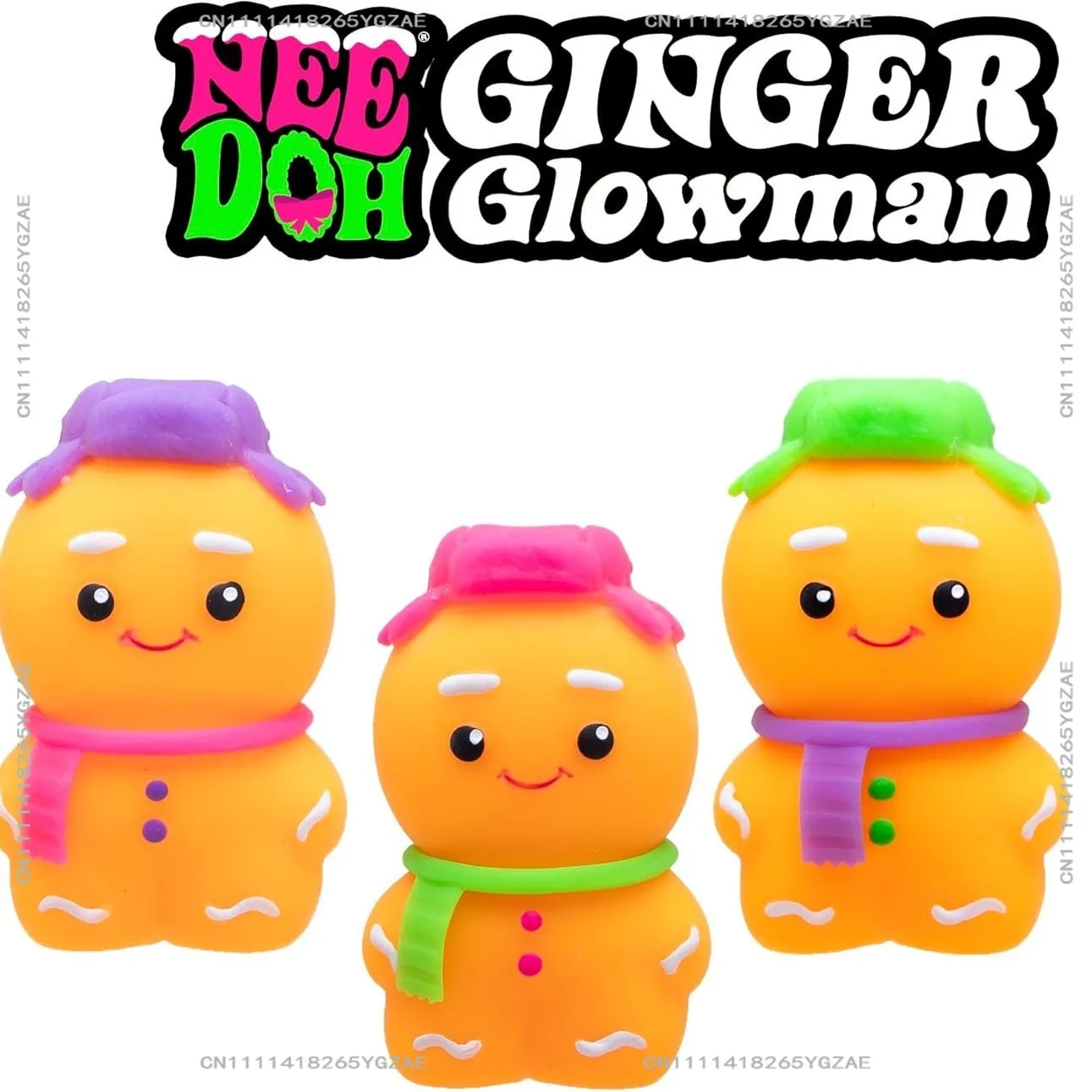 Фото Nee Doh Squeeze Groovy The Glowman - светится в темноте! Измельчает пыль, как снег, 1 цвет, выбранный случайным образом №2